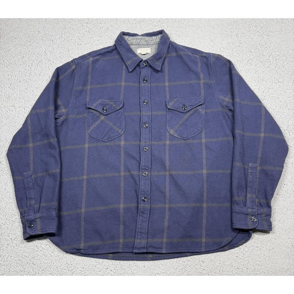 Wallace & Barnes Other - Wallace & Barnes Shirt Mens 2XL Blue Plaid‎ Flannel Long Sleeve Button Up Casual